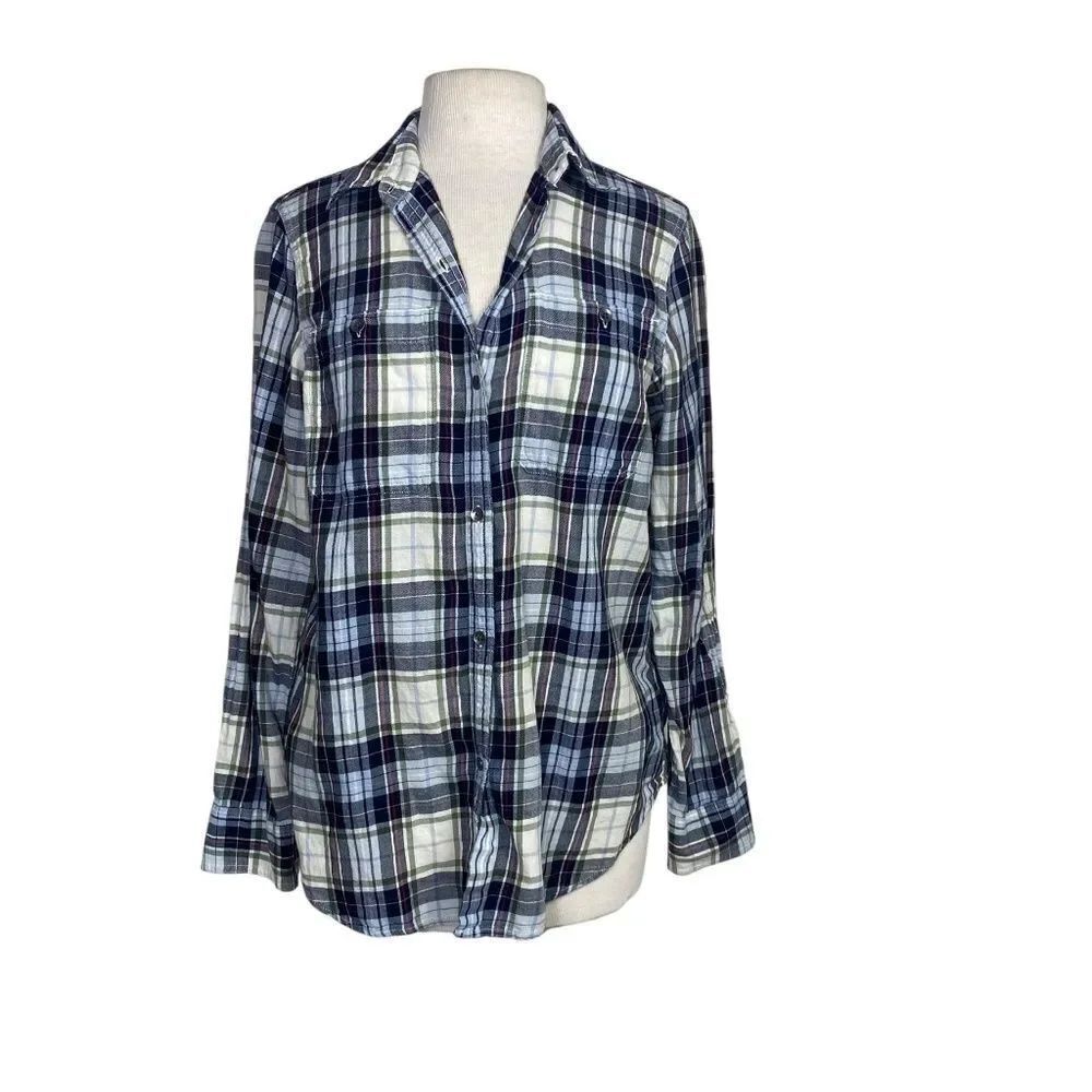 Chaps Ralph Lauren L Plaid Shirt lightweight long sleeve all seasons button up